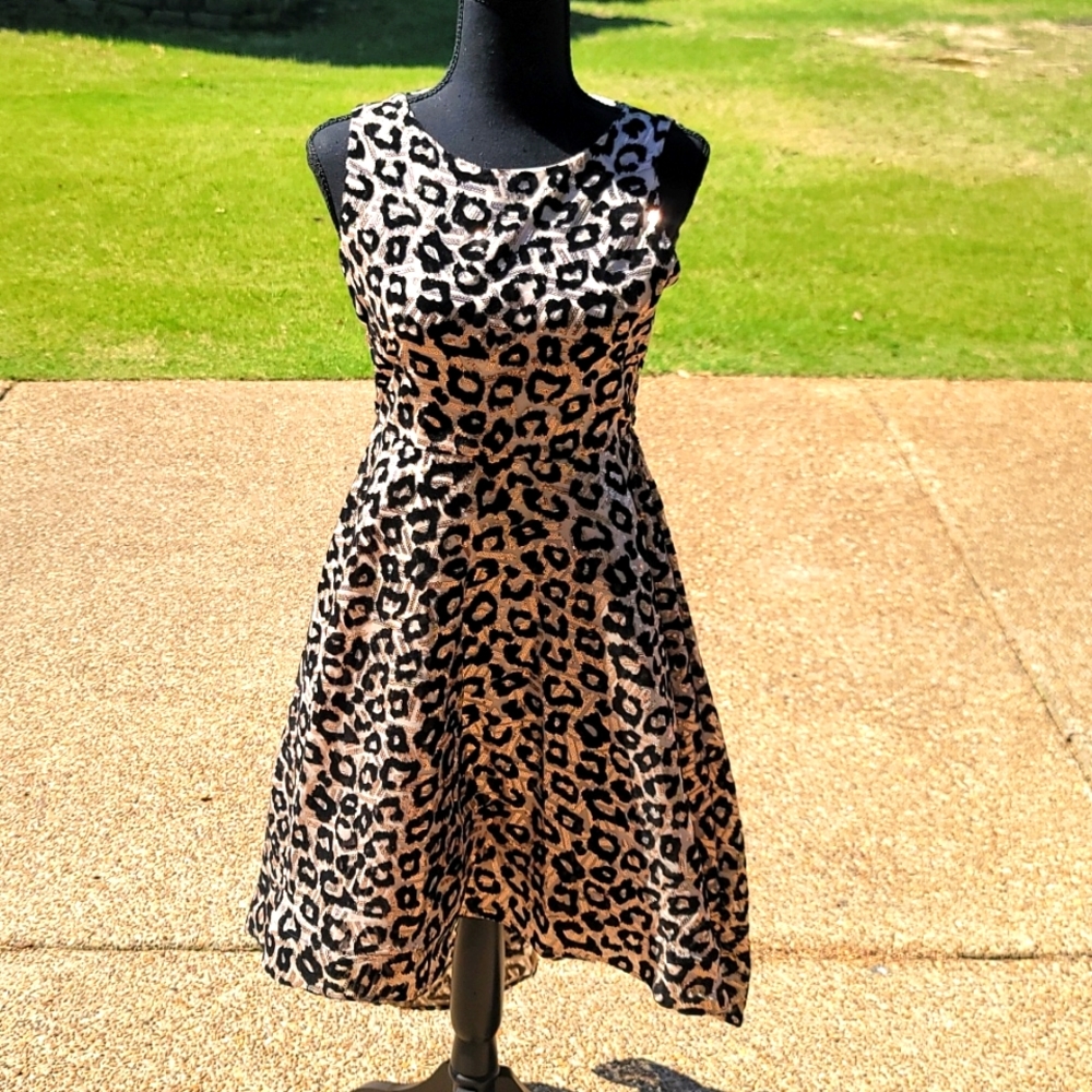 Rare Edition leopard sequin dress
